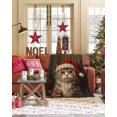 thumbnail image 3 of Winter Christmas Flannel Blanket for Bed,Travel and Camping, Cute Cat Red Santa Hat Super Soft Cozy Blanket for All Seasons 40"x50", 3 of 6