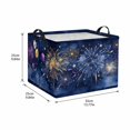 thumbnail image 4 of Fireworks Storage Basket for Gifts Empty Large Fireworks Festival Storage Bins with Handles ,Fabric Laundry Baskets Festival Harvest Collapsible Organizer Boxes for Home Clothes Toys Books(A-1pcs), 4 of 4