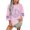 #0379-Pink, variant on Uootdi Womens Long Sleeve Oversized Crewneck Tops Floral Peace Symbol Drop Shoulder Sweatshirt Casual Gift Pullover Top Drop Sh oulder Wide