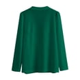thumbnail image 4 of Baberdicy Women's Solid Color V-Neck Knit Cardigan, Lightweight Long Sleeve Open Front Fall Sweater , Solid Knit Cardigan, Fall Open-Front Sweater, Casual Layer Green Xl, 4 of 4
