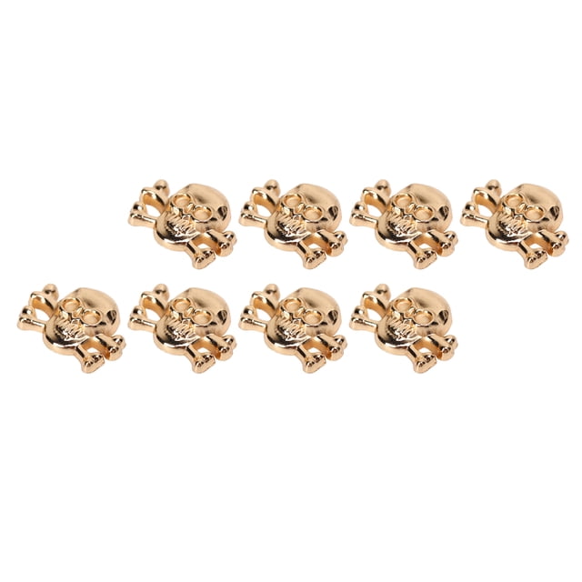 50 Sets Electroplated Metal Rivets Skull Decorative Fashionable Threaded Rivets Rivets For Leather Craft Shoes Clothing Belts