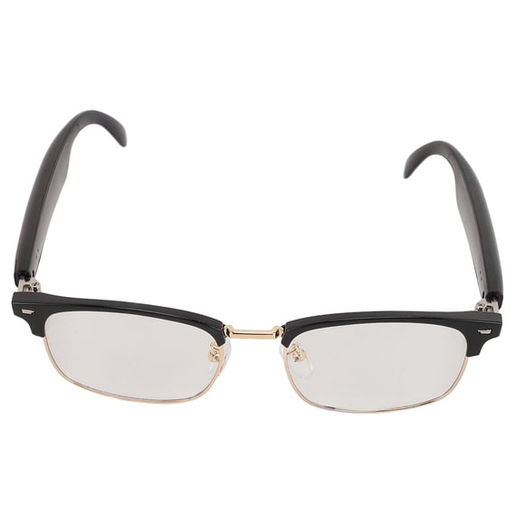 Lunettes Intelligentes, Monture en Métal à Contrôle par Capteur Tactile, Lunettes à Chargement Magnétique pour Jeux Or, Gris