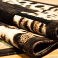 thumbnail image 3 of Allstar Black High Density Double Shot Drop-Stitch Carving Exotic Animal Skin and Nature. Safari Woven Area Rug (5' 2" x 7' 2"), 3 of 5