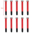 thumbnail image 1 of 10Pcs Nylon Cable Ties Reverse Buckle Strap 2cm Width Reusable Magic Self Adhesive Tape Fastener Hook Loop Fixed Strap Durable 20x2cm-Red 10Pcs, 1 of 6