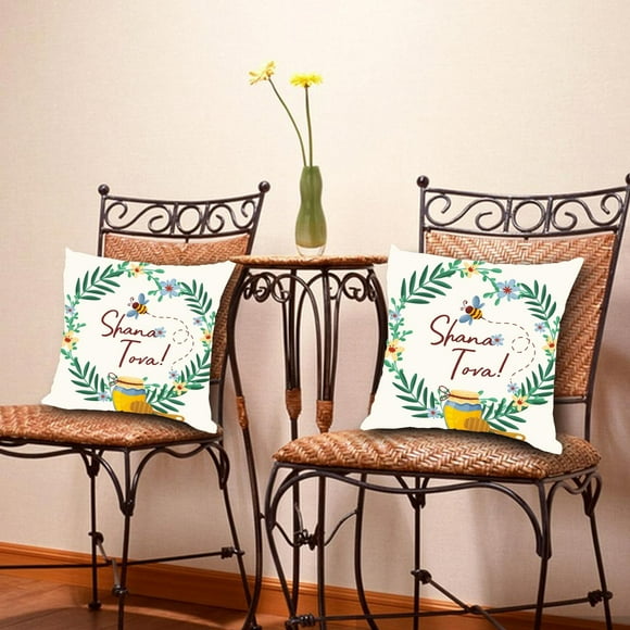 olkpmnmk Clearance Sale!Room Decor,Bee Day Bee Pillow Peach Leather Sofa Cushion Cover Honeybee Theme Honey Print Pillow Cover Festival Decoration 1pcs,Pillow Covers