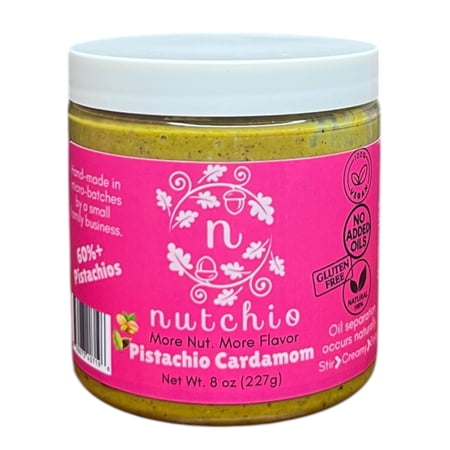 Pistachio Cardamom Butter 75%+ Pistachios Clean Ingredients 8 oz Pistachio Cardamom Butter 75%+ Pistachios Clean Ingredients 8 oz