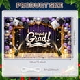 thumbnail image 2 of Green & Gold Congrats Grad Banner Graduation Cap Design Grad Party Backdrop Balloon Decor Glitter Accent for Graduation Party College Graduation Indoor Celebration, 2 of 3