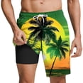 thumbnail image 2 of NTACZA Shorts for Men Swimming Mesh Liner Board Shorts Holiday Elastic Waist Summer Shorts for Men XXL, 2 of 7