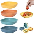 thumbnail image 1 of Square Bowl Wheat Spaghetti Bowl Lightweight Bowl Party Snack Soup Dessert Rice Plate, 1 of 8