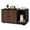 Black, variant on Costway Wooden Cat Litter Box Enclosure, Hidden Litter Box Furniture with Scratching Board White