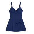 thumbnail image 7 of Lindreshi Womens One Piece Swimsuits Casual Dressy Solid Color Swimwear with Chest Cushion No Steel Support Loose Swimwear Bathing Suit, 7 of 7