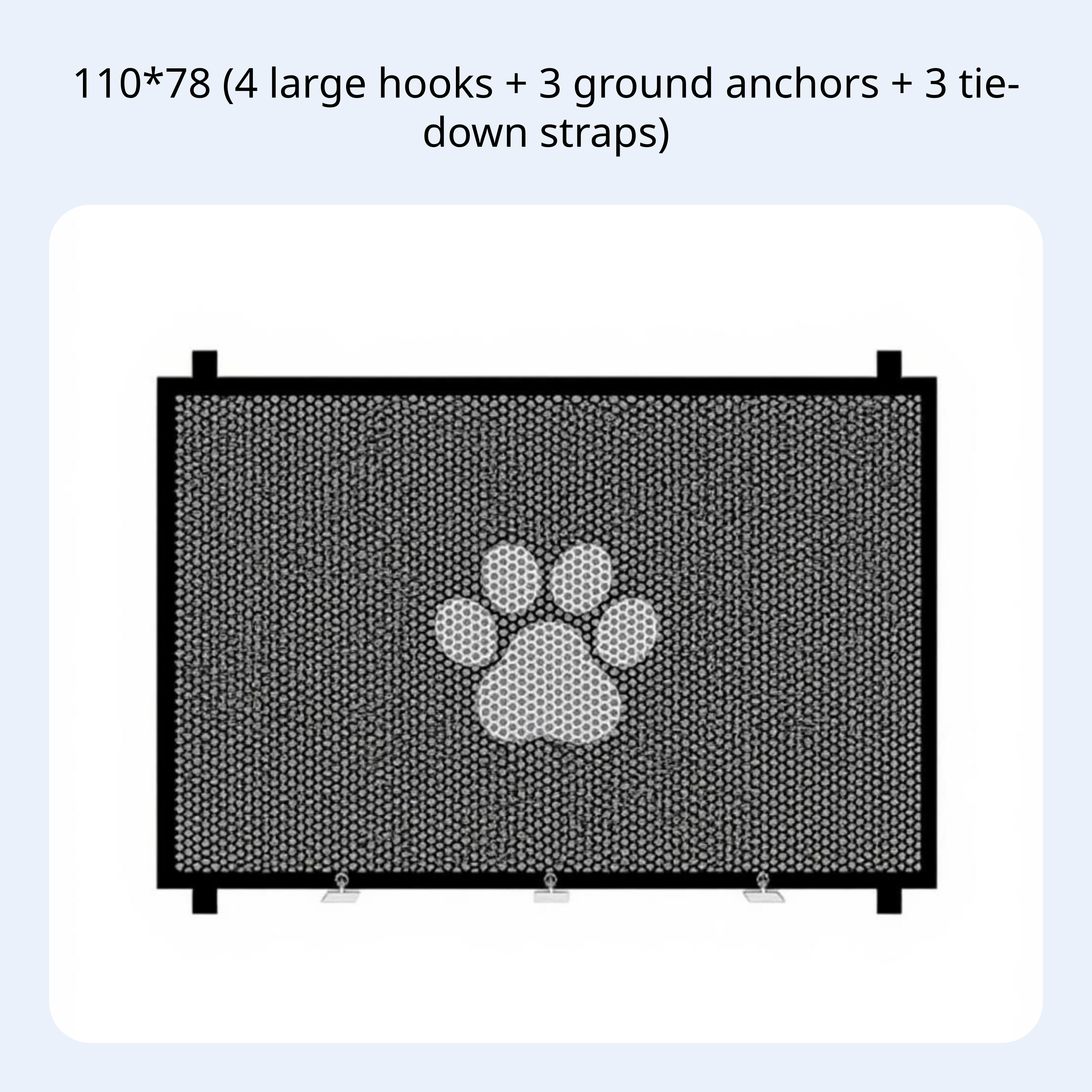 Tnarru Pet Gate Indoor Cat Barrier Dog Fence No-Drill Panel 110x78cm