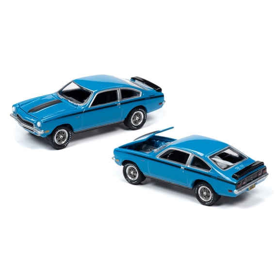 1971 Chevy Vega Stinger COPO Yenko, Wasp Blue - Johnny Lightning JLMC023/48A - 1/64 scale Diecast Model Toy Car