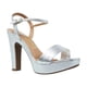 thumbnail image 3 of Zapatilla Vizzano 6292200 tacón Alto plataforma Piel plateado 22.5, 3 of 4