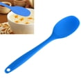 thumbnail image 3 of Silicone Soup Spoon Long Handle Nonstick Kids Scoop Food Serving Spoon (Blue), 3 of 8