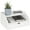 White, variant on Ballucci Desk Organizer with Drawer, 3 Tier Paper File Holder and Mail Sorter, Black