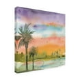 thumbnail image 2 of Sheila Golden 'Two Palms At Sunset' Canvas Art, 2 of 3