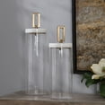 thumbnail image 3 of Uttermost Hayworth Seeded Glass and Marble Containers in White (Set of 2), 3 of 5