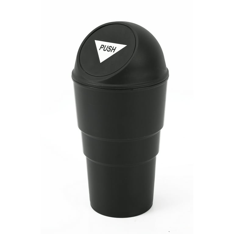 Auto Drive Cup Holder Trash Can, Black, Automotive Interior Accessories