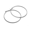 thumbnail image 2 of Smooth Round Hoop Earrings Set - Elegant Clear Big Ring Earrings for Timeless Charm and Style, 2 of 4
