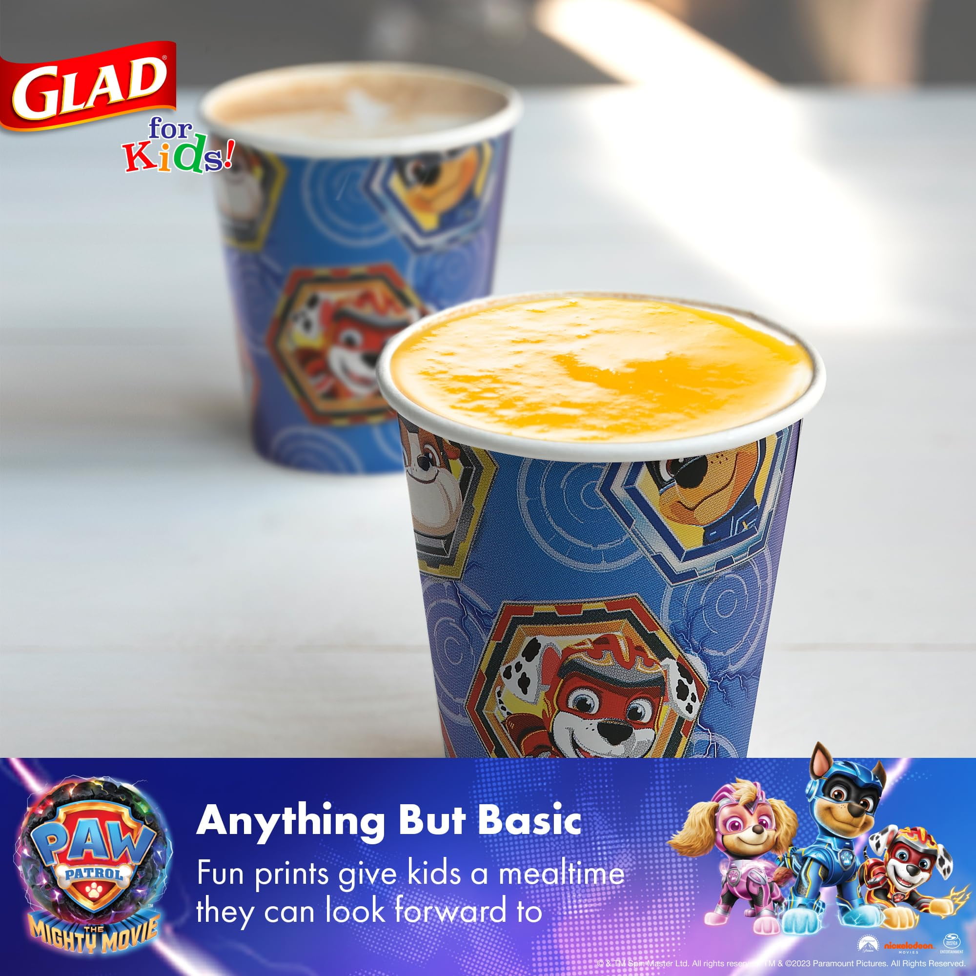 Glad For Kids Paw Patrol Movie Sheild 9oz Paper Cup 20ct