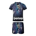 thumbnail image 5 of Goosebumps Boys 2-Piece Swimsuit Set, Short Sleeve Rash Guard & Swim Trunks, 5 of 7