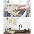 thumbnail image 5 of Watercolor Forest Green Kitchen Dish Towels for Drying Dishes Set of 3, Abstract Art Modern Trees Waffle Weave Microfiber Hand Tea Bathroom Towels Quick Dry & Absorbent Towel 15.7x23.6, 5 of 7