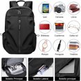 thumbnail image 1 of Mochila Impermeable，Mochila antirrobo，Mochila para mujer/hombre, mochila de viaje al aire libre con puerto USB para mochilas portátiles de hasta 15,6 pulgadas, 1 of 5