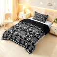 thumbnail image 2 of Homewish Nature Botanical Tree Twin Comforter Sets,Vintage Plants Bedding Set,Black White,Black Reversible,2pcs,1 Comforter and 1 Pillowcase, 2 of 7
