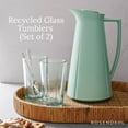 thumbnail image 2 of Rosendahl Grand Cru Recycled Glass Tumblers (Set of 2) - 12.2 Fl. Oz. - Lead-Free, Dishwasher Safe, Elegant Clear Glass Drinkware for Water, Juice, Coffee, and Wine - Modern, Durable (Green), 2 of 7