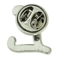 thumbnail image 3 of PinMart's Silver Plated Rhinestone Alphabet Letter L Lapel Pin, 3 of 3