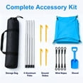 thumbnail image 5 of Rirool Beach Canopy Tent UPF50+ Sun Shelter for 6-8 Person, Portable Outdoor Beach Shade with 8 Sandbags, Aluminum Poles & Carry Bag for Camping Fishing Picnic Blue, 5 of 8