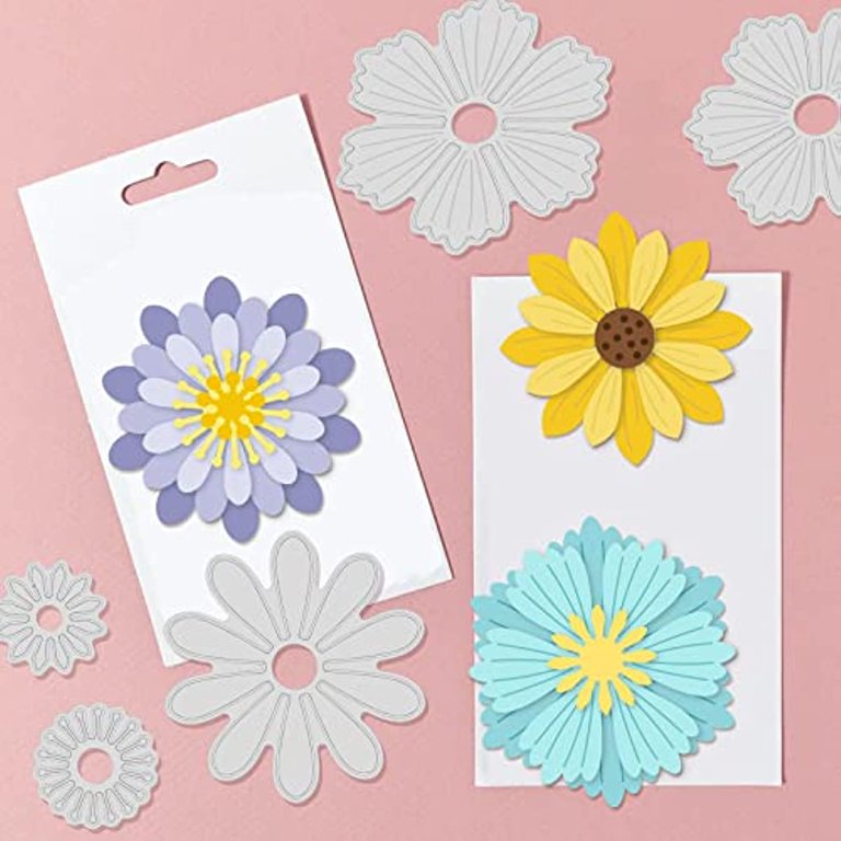 Daisy Flower Metal Cutting Die DIY Embossing Paper Dies for Card Making Template Making Die-Cut Thanksgiving Christmas Craft Molds