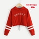 thumbnail image 4 of Gibobby Ropa con estampado de capucha Tops Sudaderas Niños Chicas adolescentes Chicas Tops(Rojo, 4-5 Años), 4 of 5