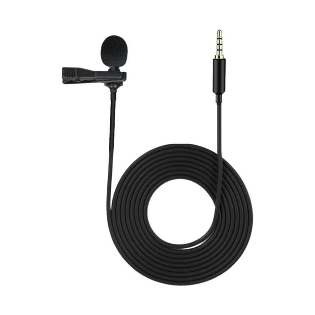 Micrófono de solapa con cuello, micrófono omnidireccional multiusos con conector de 3,5mm para teléfono, Podcast, Vlog, videoconferencia