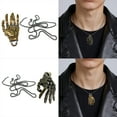 thumbnail image 2 of Biomechanical Necklace Mechanical Movable Finger Joints Robot Hand Charm Pendant Jewelry Accessory for Men Women, 2 of 9