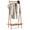 Brown, variant on Zaverox  Bamboo Clothes Rack with Hanging Rod, Rattan Shelf and Copper Hooks, Freestanding Garment Organizer for Bedroom Closet