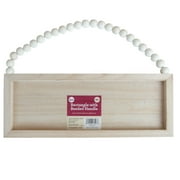 Cousin DIY Unfinished Wood Rectangular Craft Surface with Beaded Handle