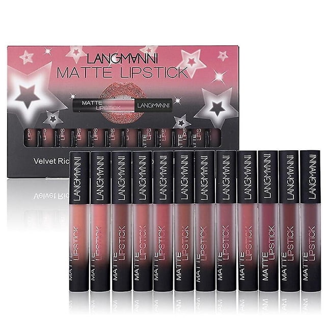 Set de maquillaje HUOGUO Foundations Correcalers, 12 unidades, lápiz labial mate sexy