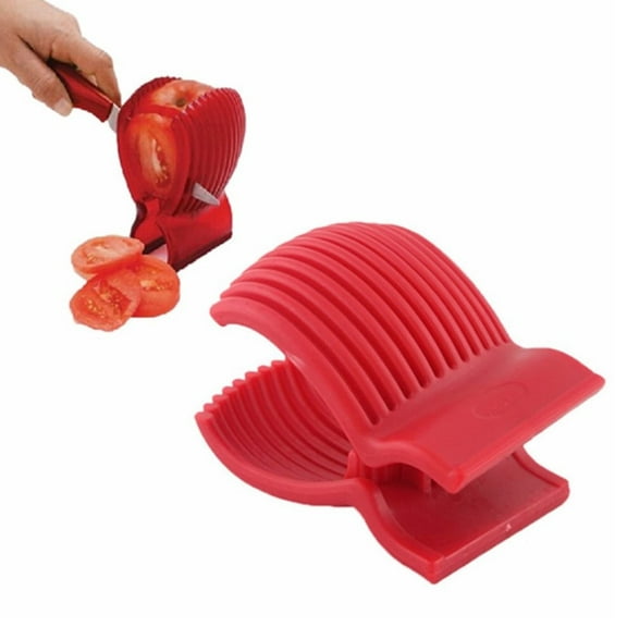 Kingtowag (Plastic Onion Manual Slicing), Tomato Slicer Ergonomic Design Non-Slip Cut Plastic Onion Manual Slicing Machine, Kitchen Gadget for Easy Vegetable Prep, Compact and Efficient