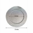 thumbnail image 3 of BalsaCircle 6 Silver 13" Glitter Acrylic Round Charger Plates, 3 of 5
