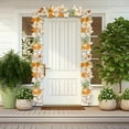 thumbnail image 5 of 6 Ft Fall Garland - Leaves Mantle Garland with Pumpkins Berries Pinecones Lifelike Outdoor Thanksgiving Halloween Autumn Decorations for Home Door Fireplace Porch Harlik, 5 of 9