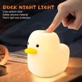 thumbnail image 2 of Luz Nocturna De Pato Recargable, Luz Nocturna Para Niños Con Sensor Táctil Lámpara Led Squishy Portátil De Silicona Animal Kawaii Habitación Para Niños Decoración De Escritorio Reg, 2 of 5