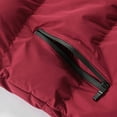 thumbnail image 6 of Munlar Black Scrub Jacket- Fashion Casual Down Cotton Thickened Thermal Vest Cotton Solid Stand Collar Single Zipper Cotton Maternity Winter Coat Christmas Winter Coat Clearance, 6 of 8