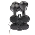 thumbnail image 2 of Air Horn Kit, Super Loud 4 Trumpet Electric Truck Train Car Horn for Any 12V Vehicles Black, 2 of 4