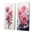 thumbnail image 3 of Designart "Simplicity in Bloom Pink Minimalist Delight I" Minimalism Wall Art Set Of 2 - Pink Floral Canvas Set For Living Room Decor, 3 of 7