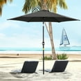 thumbnail image 2 of Outsunny Parasol de Patio Rond en Aluminium de 8,5 Pieds Noir, 2 of 10