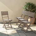 thumbnail image 2 of Tcbosik Folding Acacia Wood Chairs Set of 4, Outdoor Dining Chairs, Portable Bistro Chair for Patio, Porch, Backyard, Poolside, No Assembly Required, Grey, 2 of 10