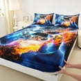 thumbnail image 3 of Manfei Boys Girls Video Game Twin Sheet Sets 3pcs,Abstract Gamepads Twin Fitted Sheet Microfiber,Gradient Lightning Gamer Breathable Flat Sheet,Luxury Bedroom Decor, 3 of 7