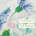 thumbnail image 6 of Smuge 7-Piece King Size Down Alternative Floral Bed in a Bag, Reversible Box Stitched Comforter and Sheet Set, Green Purple Botanical Floral, 6 of 10